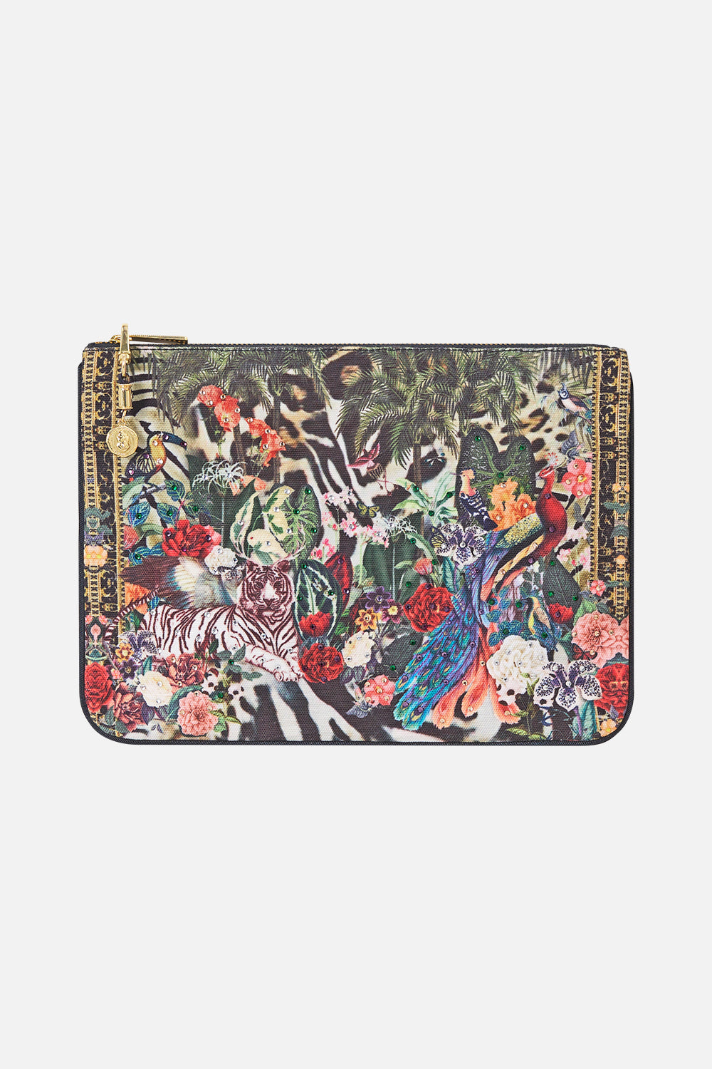 The CAMILLA SMALL CANVAS CLUTCH LEOTIGRA LANDLEOTIGRA LAND