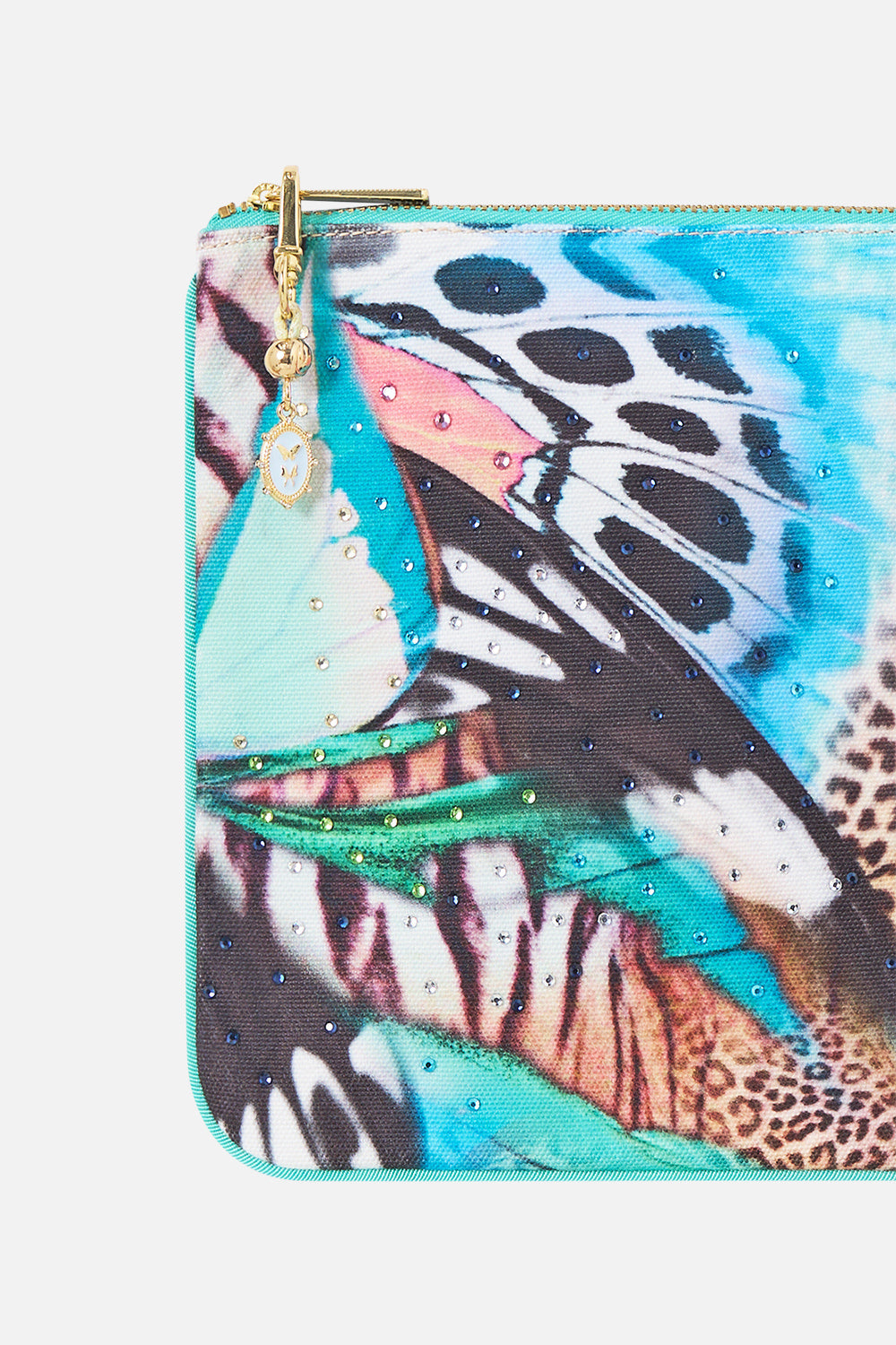 The CAMILLA SMALL CANVAS CLUTCH BUTTERFLY BOHEMIA