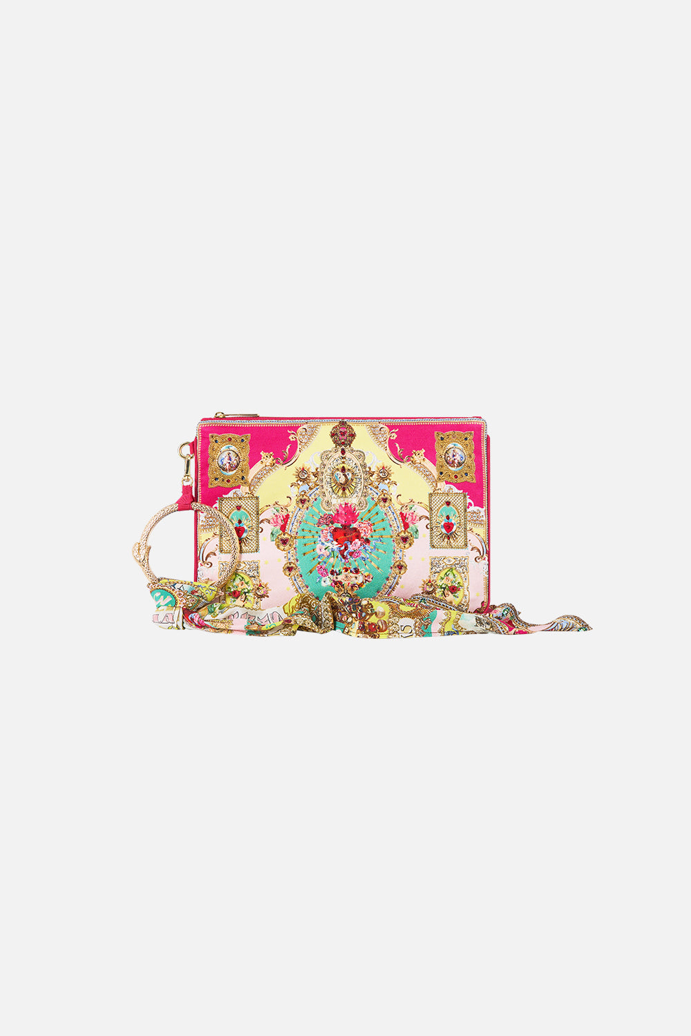 The CAMILLA RING SCARF CLUTCH PAINTED PRAYERSPAINTED PRAYERS