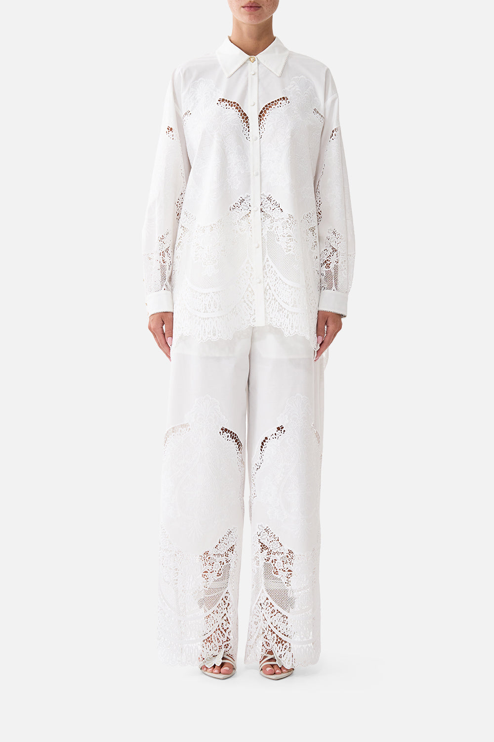 The CAMILLA SIDE SPLIT SHIRT DANDELION SKIESDANDELION SKIES