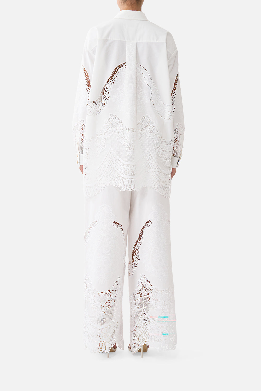 The CAMILLA Side Split Shirt Dandelion Skies in our Dandelion Skies print.