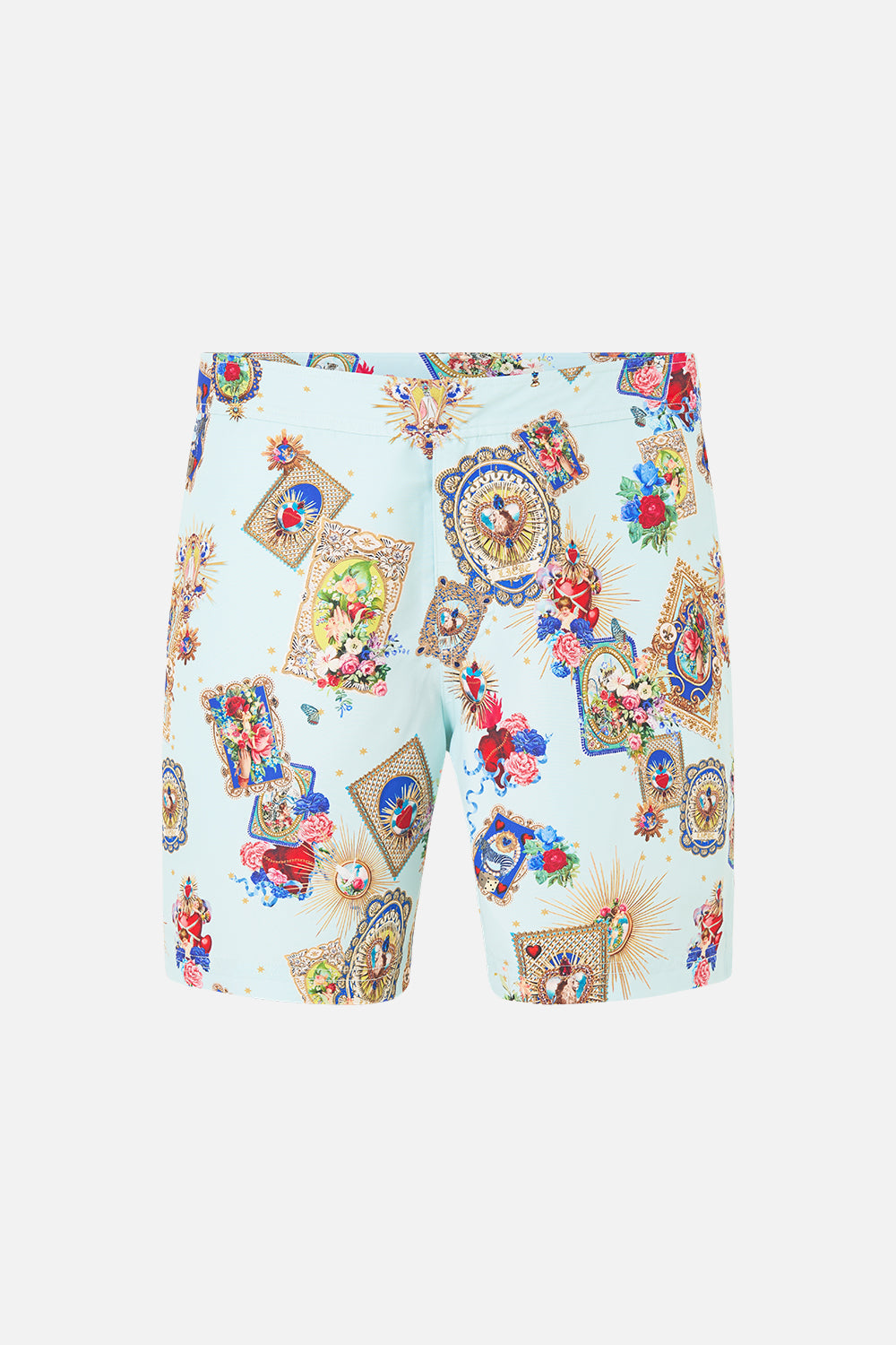 BERMUDA DE BAÑO DE LARGO MEDIO CON CINTURA FIJA VERSUS EN VINTAGE