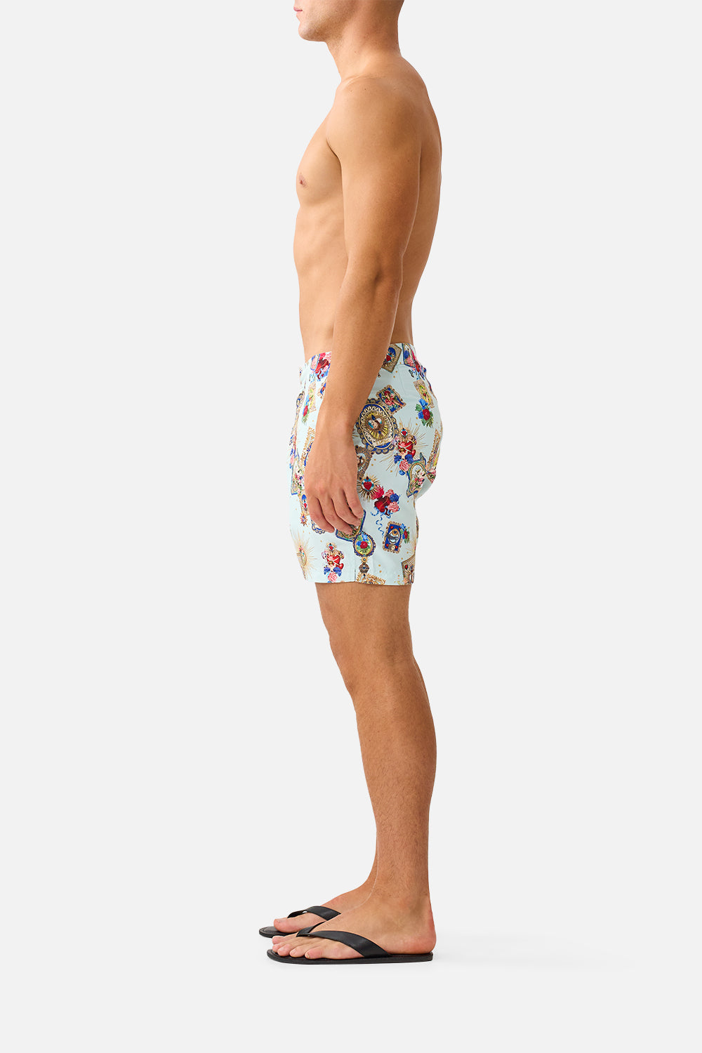 BERMUDA DE BAÑO DE LARGO MEDIO CON CINTURA FIJA VERSUS EN VINTAGE