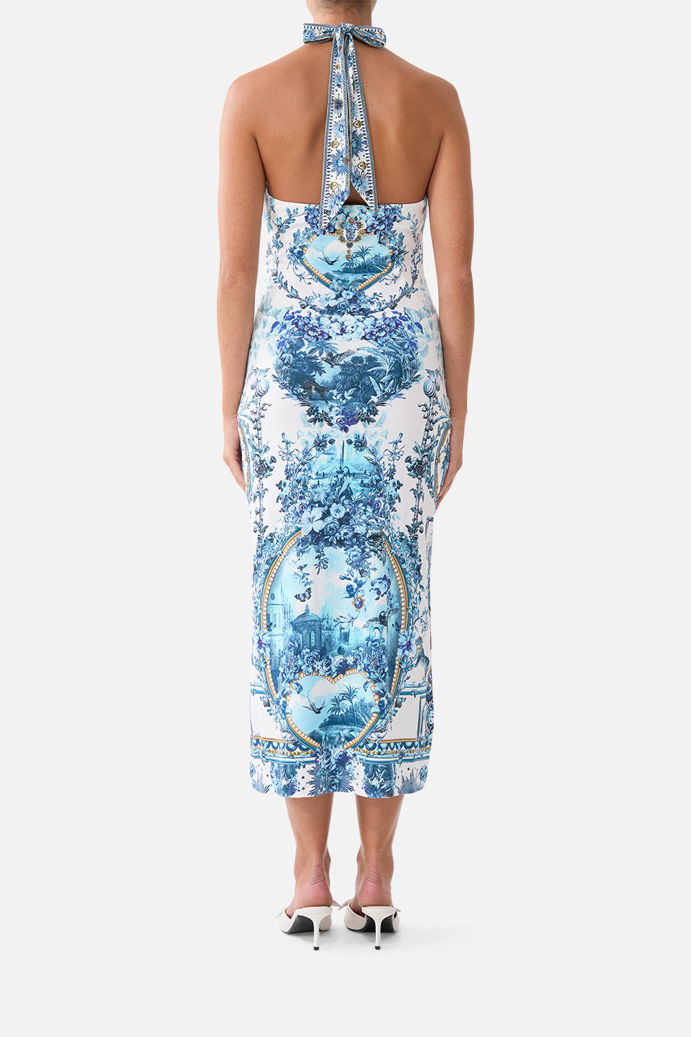 The Porcelain Parlour Jersey Halter Dress