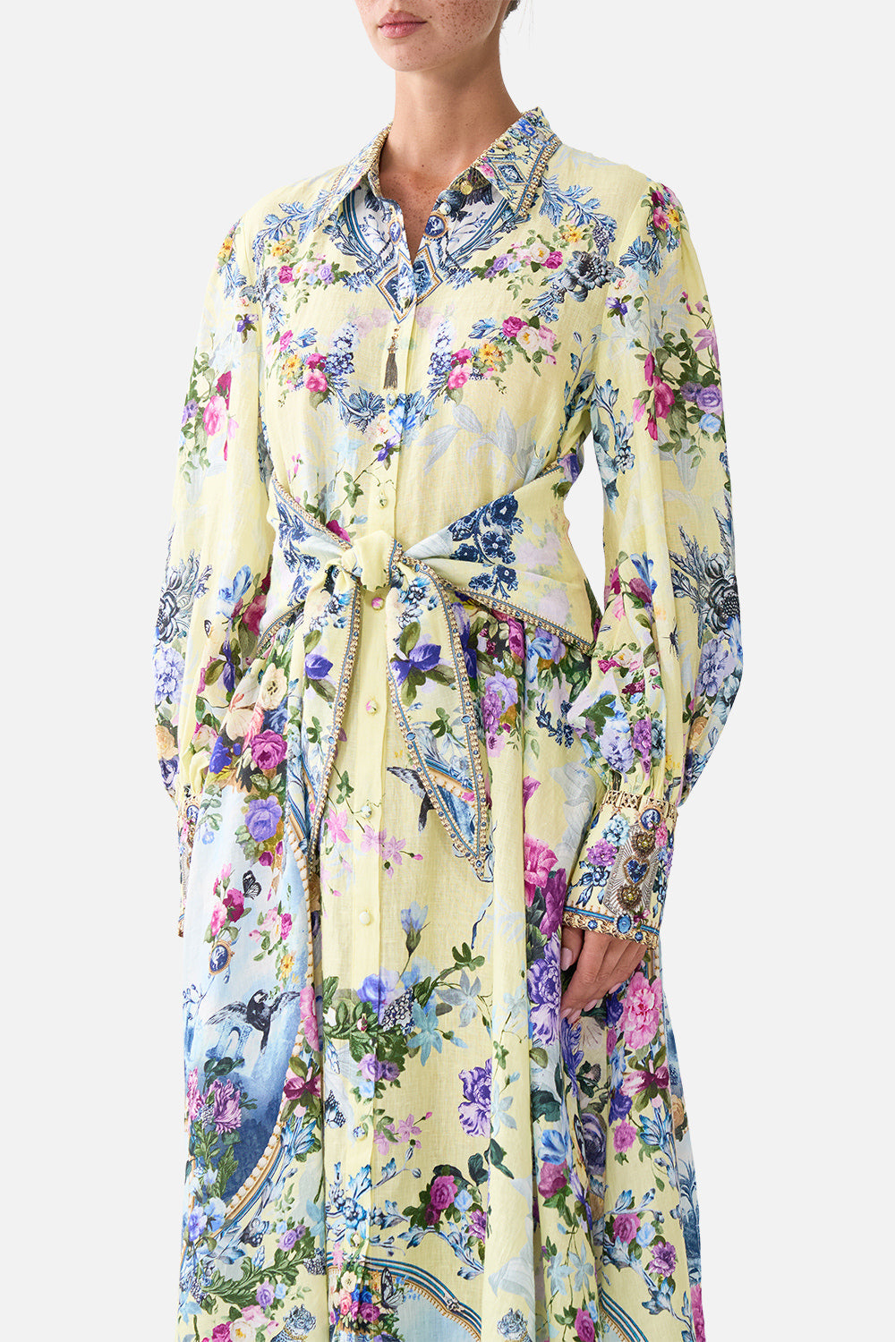 The CAMILLA WAIST TIE SHIRT DRESS CHINOISERIE CHILD