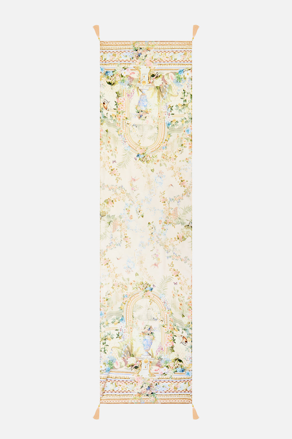 The CAMILLA LONG SILK CRINKLE CHIFFON SCARF MIDSUMMER MASTERPIECE