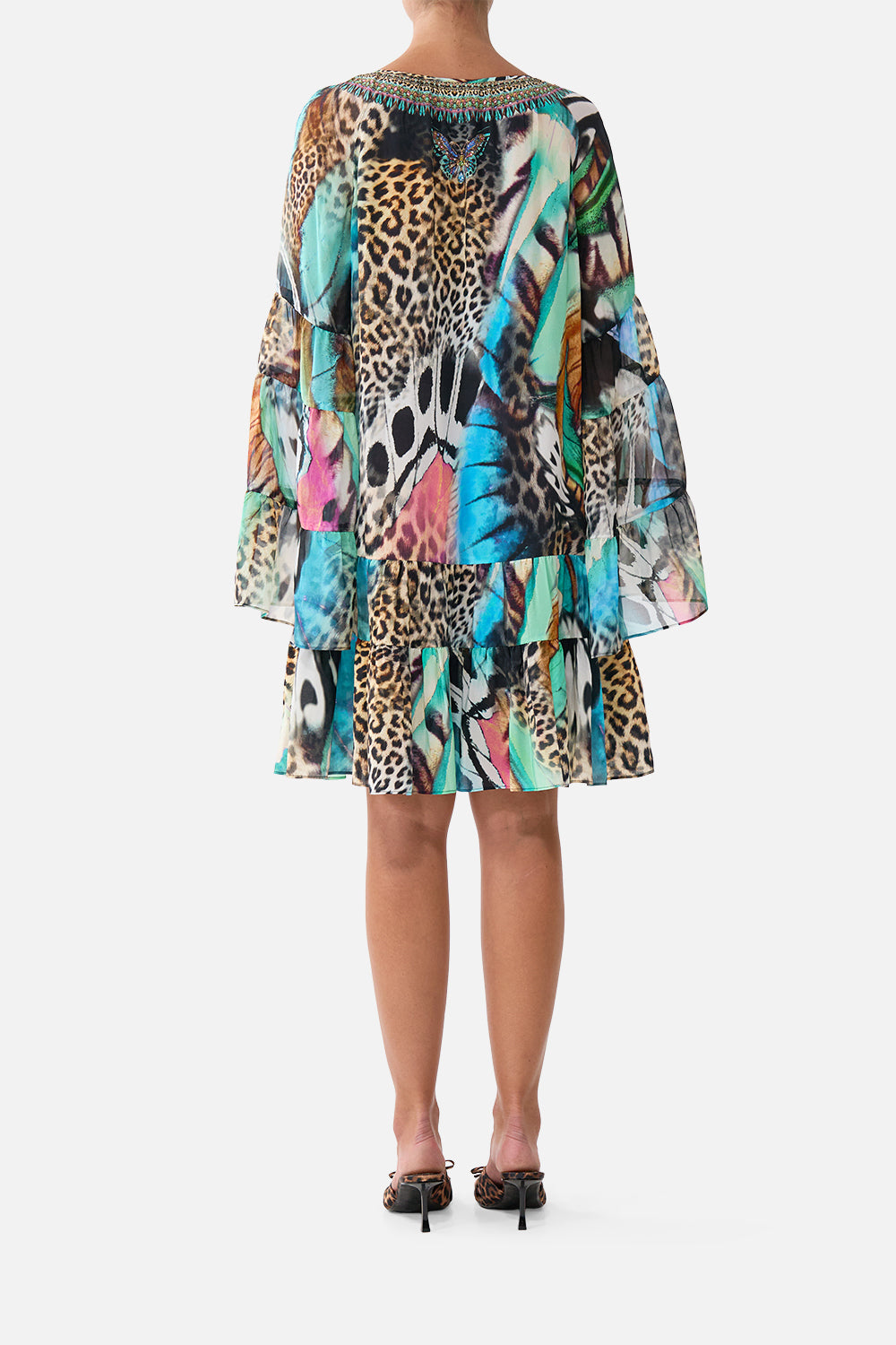 The CAMILLA A-LINE GATHERED PANEL DRESS BUTTERFLY BOHEMIA