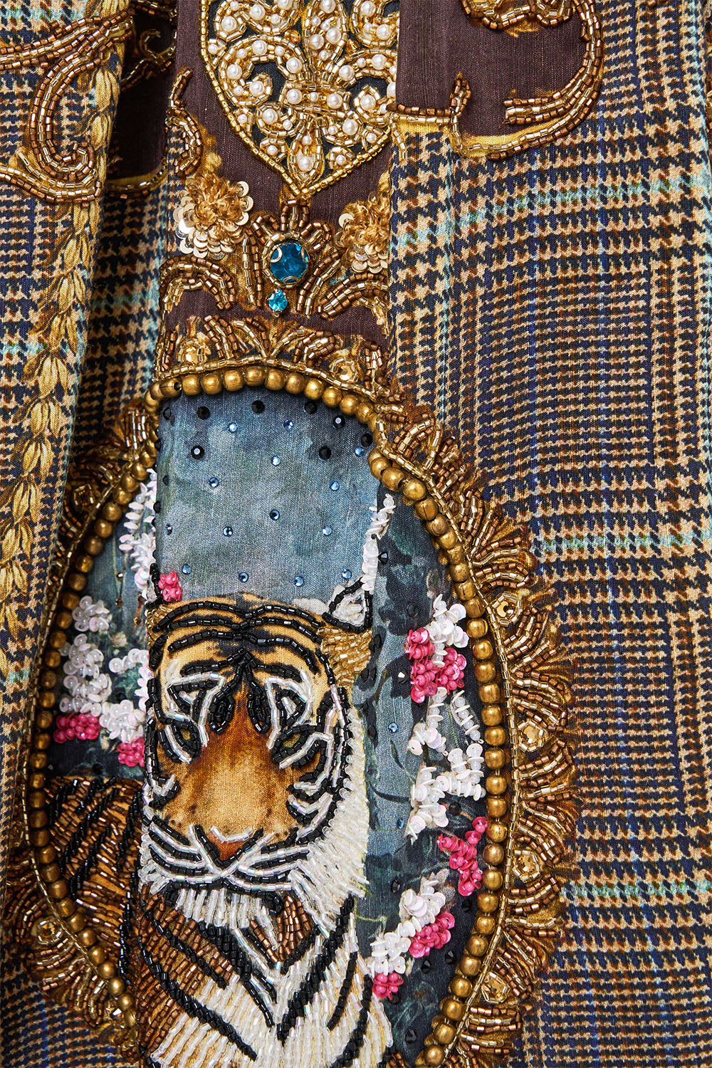 The CAMILLA Corset Waist Maxi Skirt Animals In The Palace in our Animals In The Palace print.