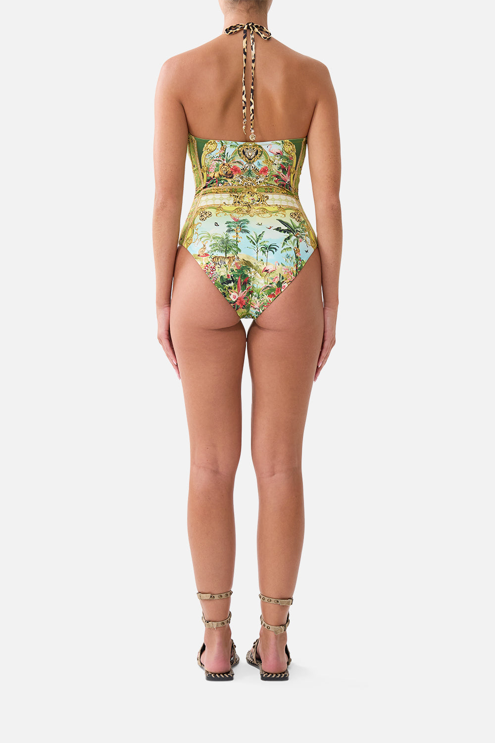 The CAMILLA HALTER NECK TIE ONE PIECE W KEYHOLE WANDERLUST EMPIRE