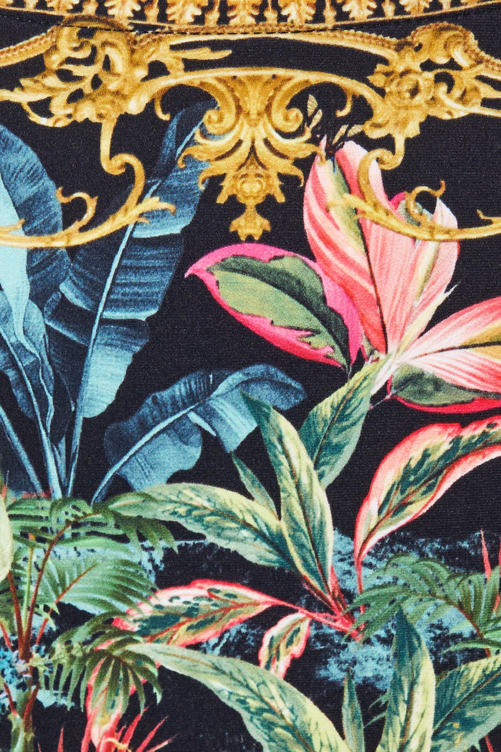 The CAMILLA Dipped Waist Regular Bikini Bottom Palace Zoology in our Palace Zoology print.