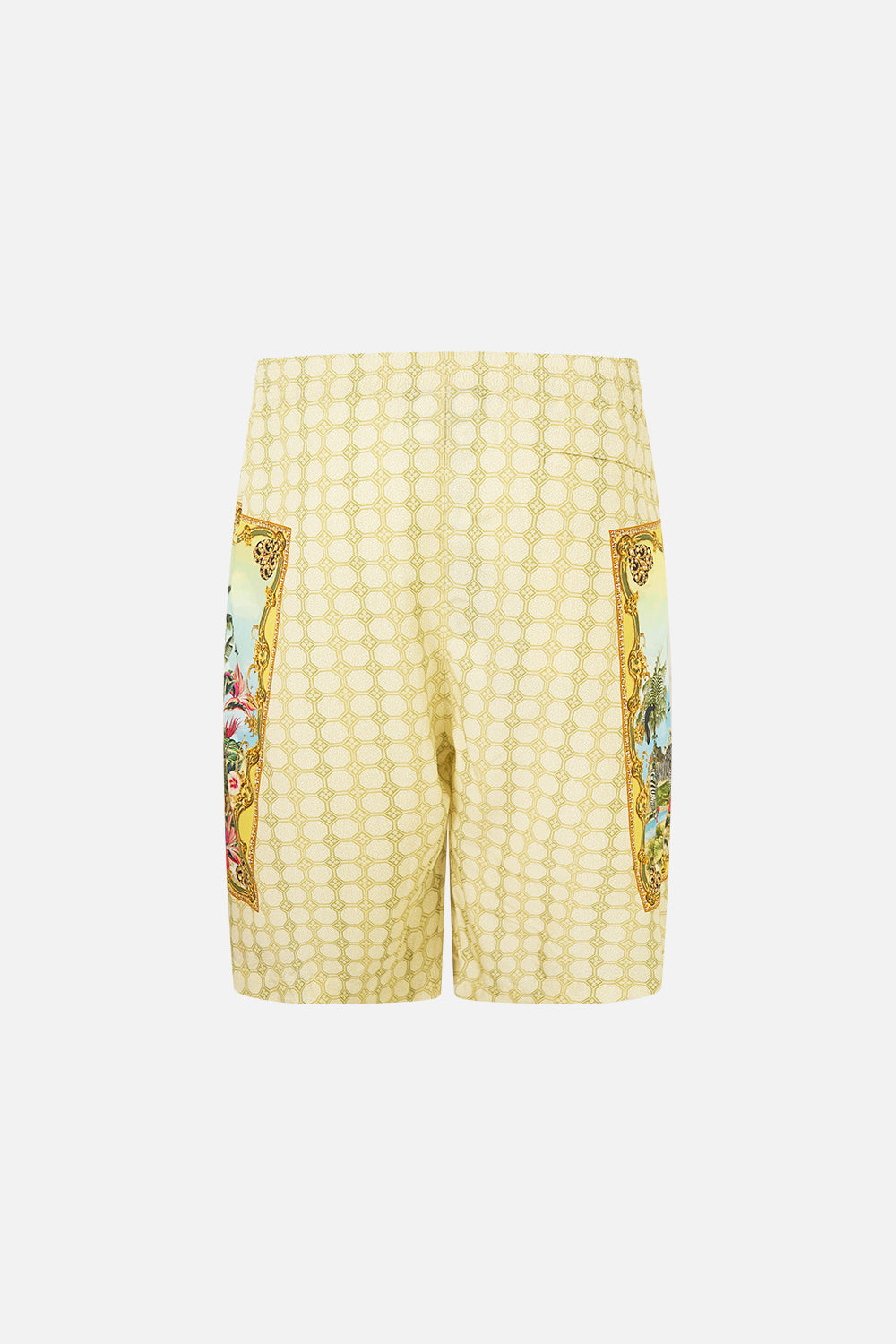 The CAMILLA Baggy Long Walk Short With Elastic Waist Wanderlust Empire in our Wanderlust Empire print.
