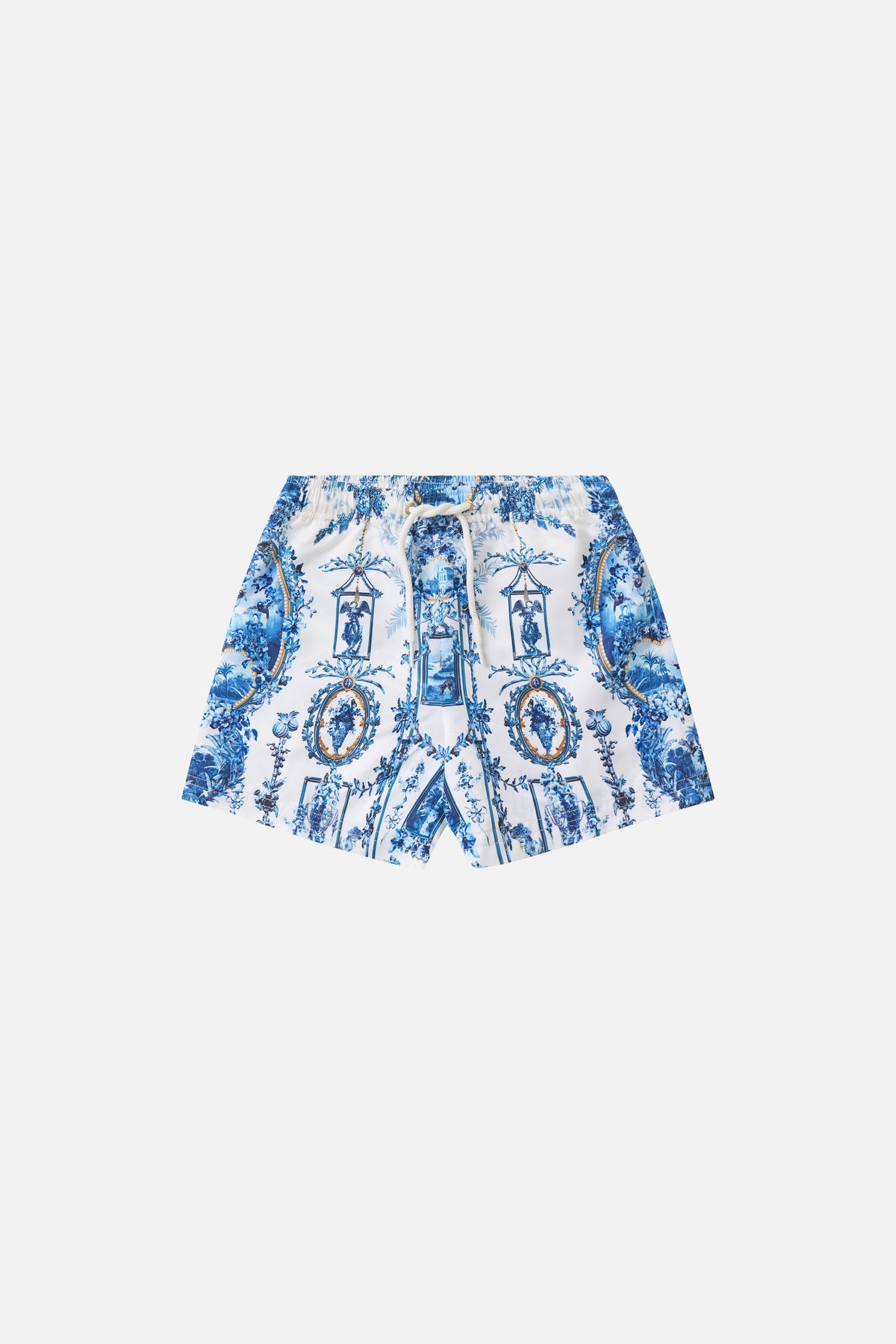 The CAMILLA BOYS MID LENGTH BOARDSHORT W ELASTIC WAIST THE PORCELAIN PARLOURTHE PORCELAIN PARLOUR