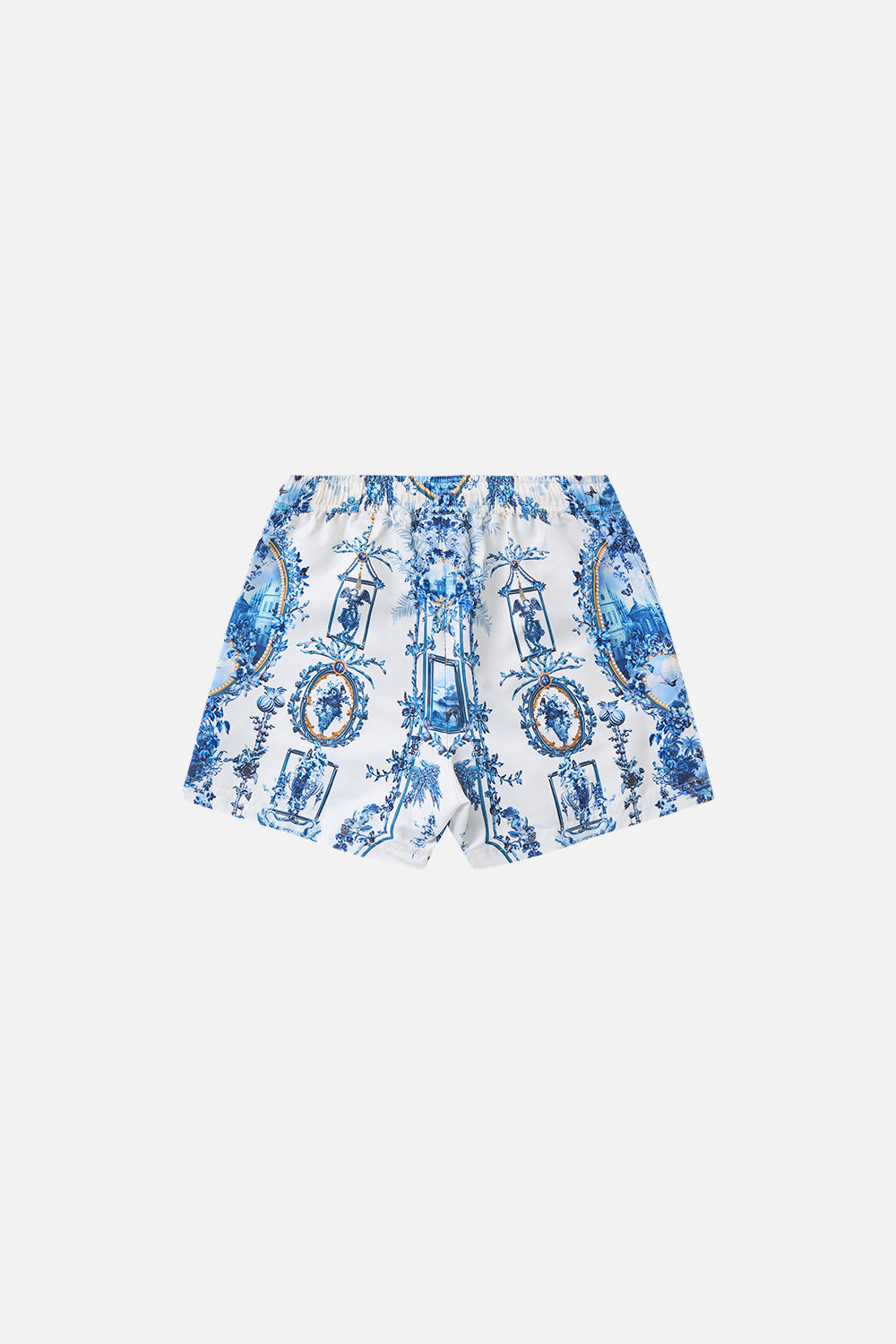 The CAMILLA BOYS MID LENGTH BOARDSHORT W ELASTIC WAIST THE PORCELAIN PARLOUR