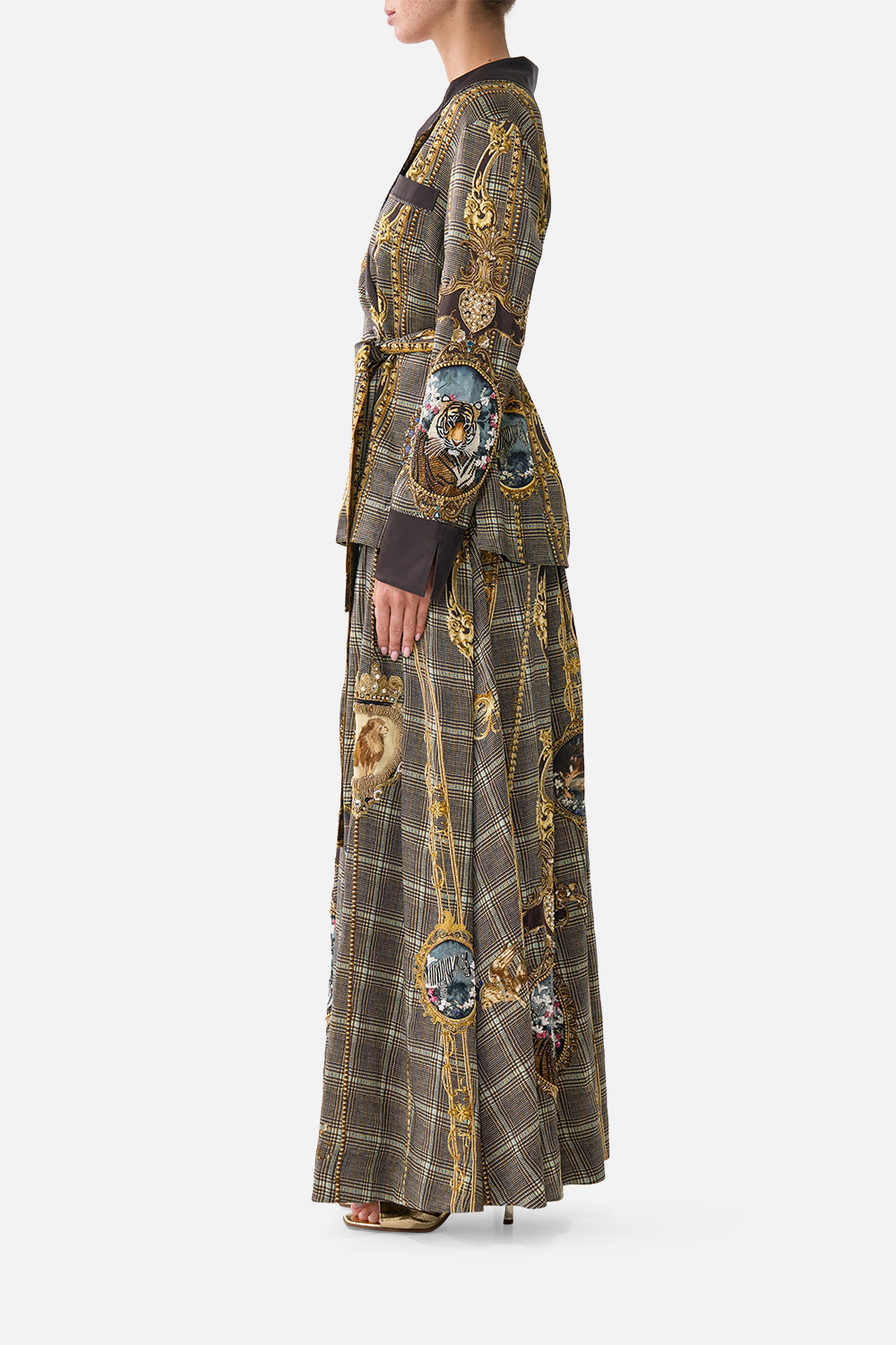 The CAMILLA PAJAMA SUIT JACKET ANIMALS IN THE PALACE