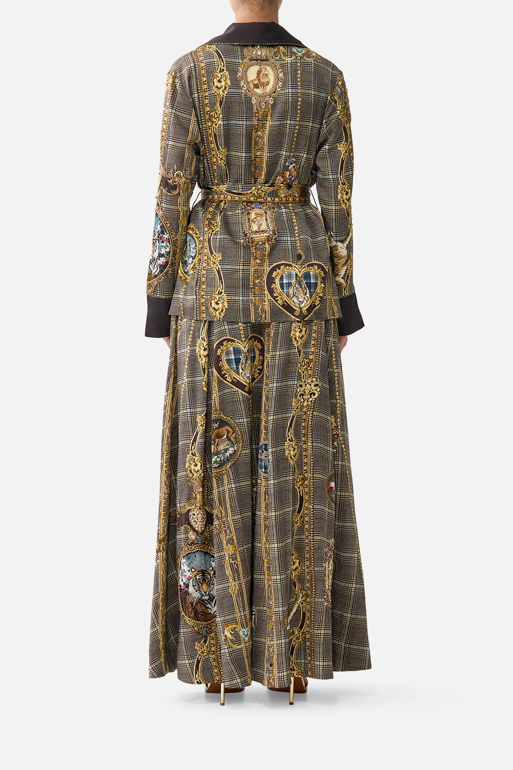The CAMILLA Pajama Suit Jacket Animals in the Palace in our Animals in the Palace print.