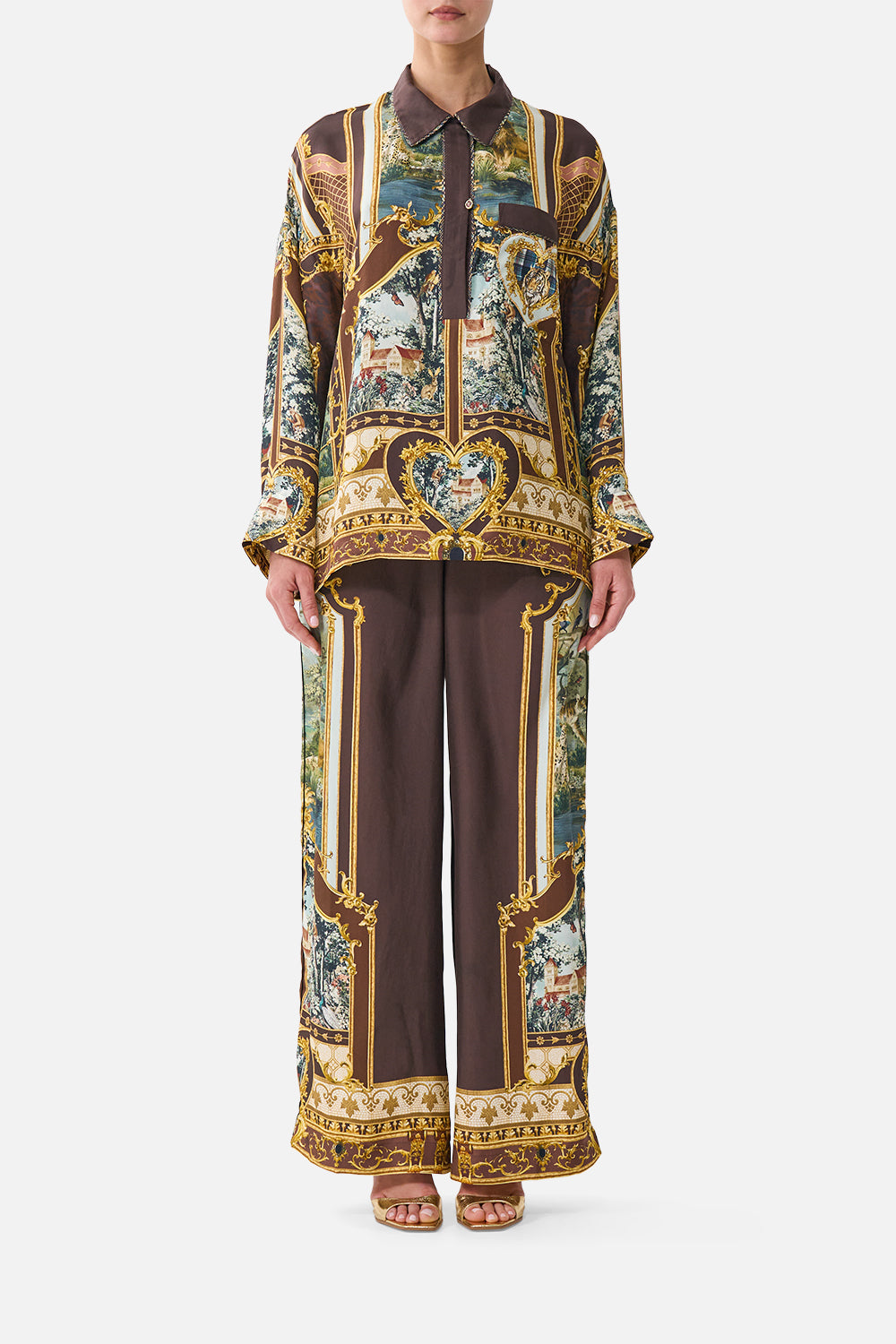 The CAMILLA WIDE LEG WAISTED PANT ANIMALS IN THE PALACEANIMALS IN THE PALACE