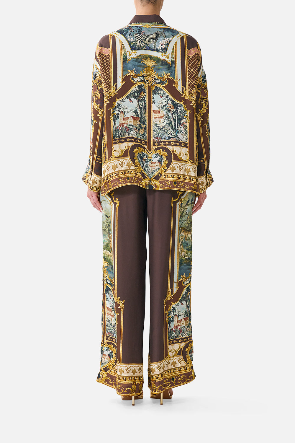The CAMILLA WIDE LEG WAISTED PANT ANIMALS IN THE PALACE