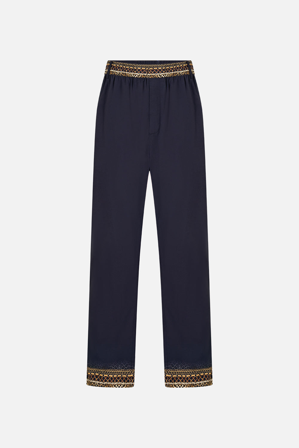 PANTALÓN DE ESTAR POR CASA AFILADO CON CINTURA ELÁSTICA Y ESTAMPADO BARROCO