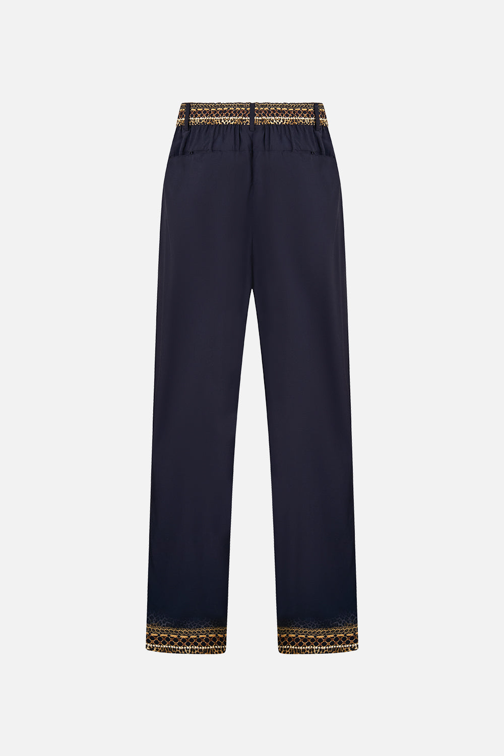PANTALÓN DE ESTAR POR CASA AFILADO CON CINTURA ELÁSTICA Y ESTAMPADO BARROCO
