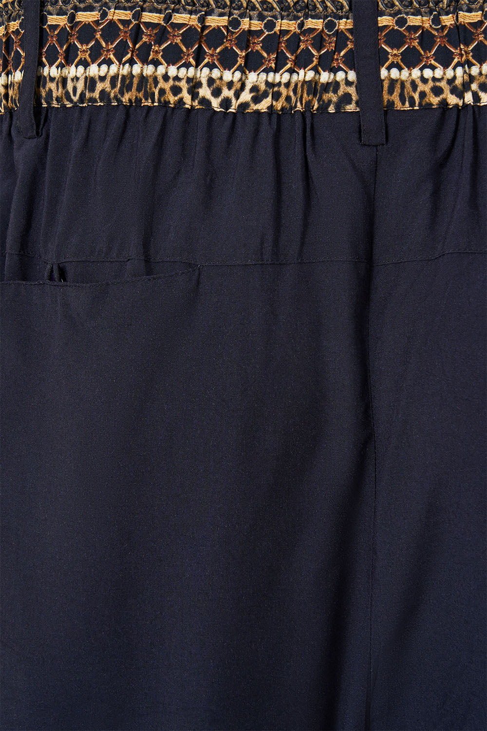 PANTALÓN DE ESTAR POR CASA AFILADO CON CINTURA ELÁSTICA Y ESTAMPADO BARROCO