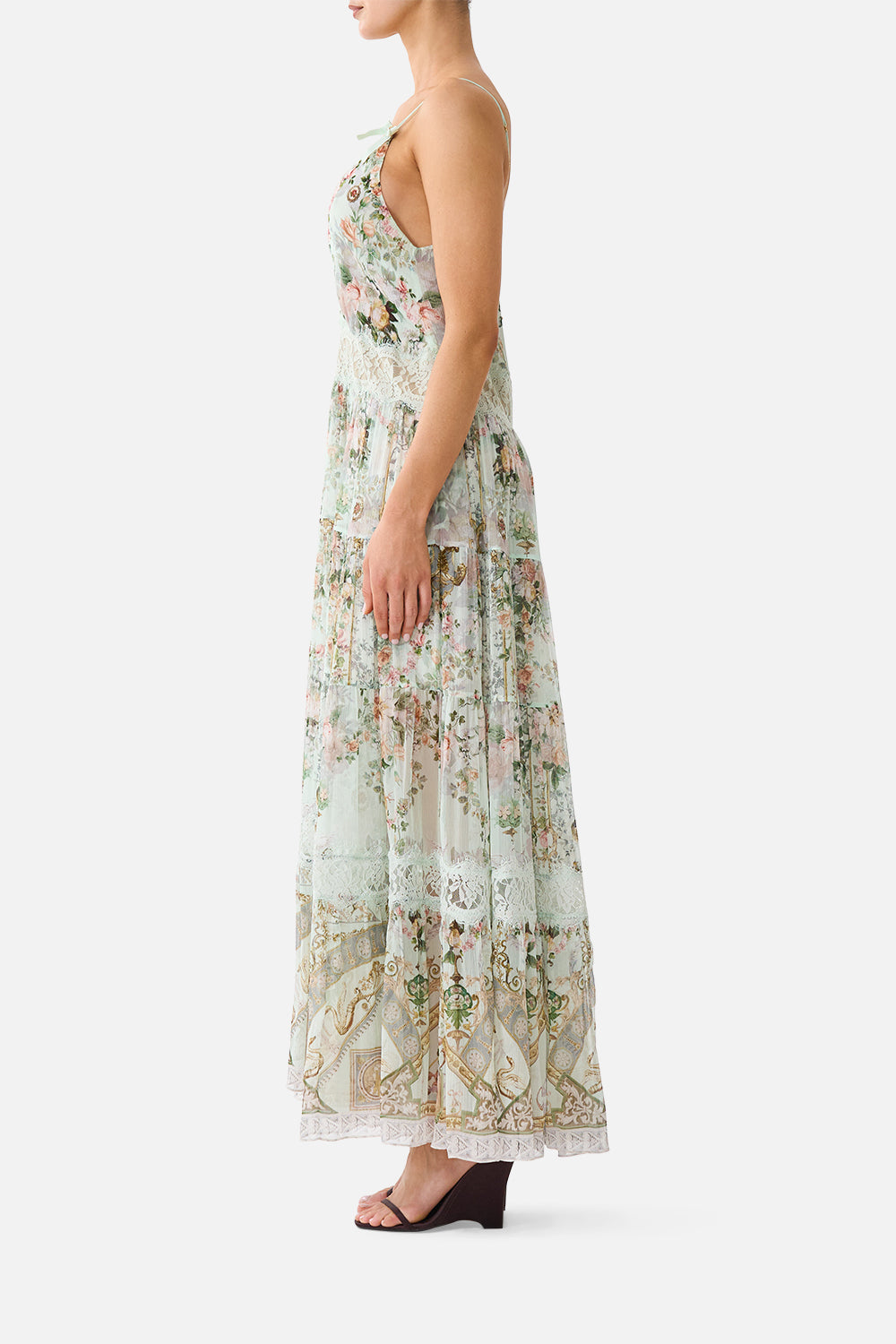 VESTIDO DE CORTE TRAPECIO CON FORRO WILD FLOWER WONDERLAND