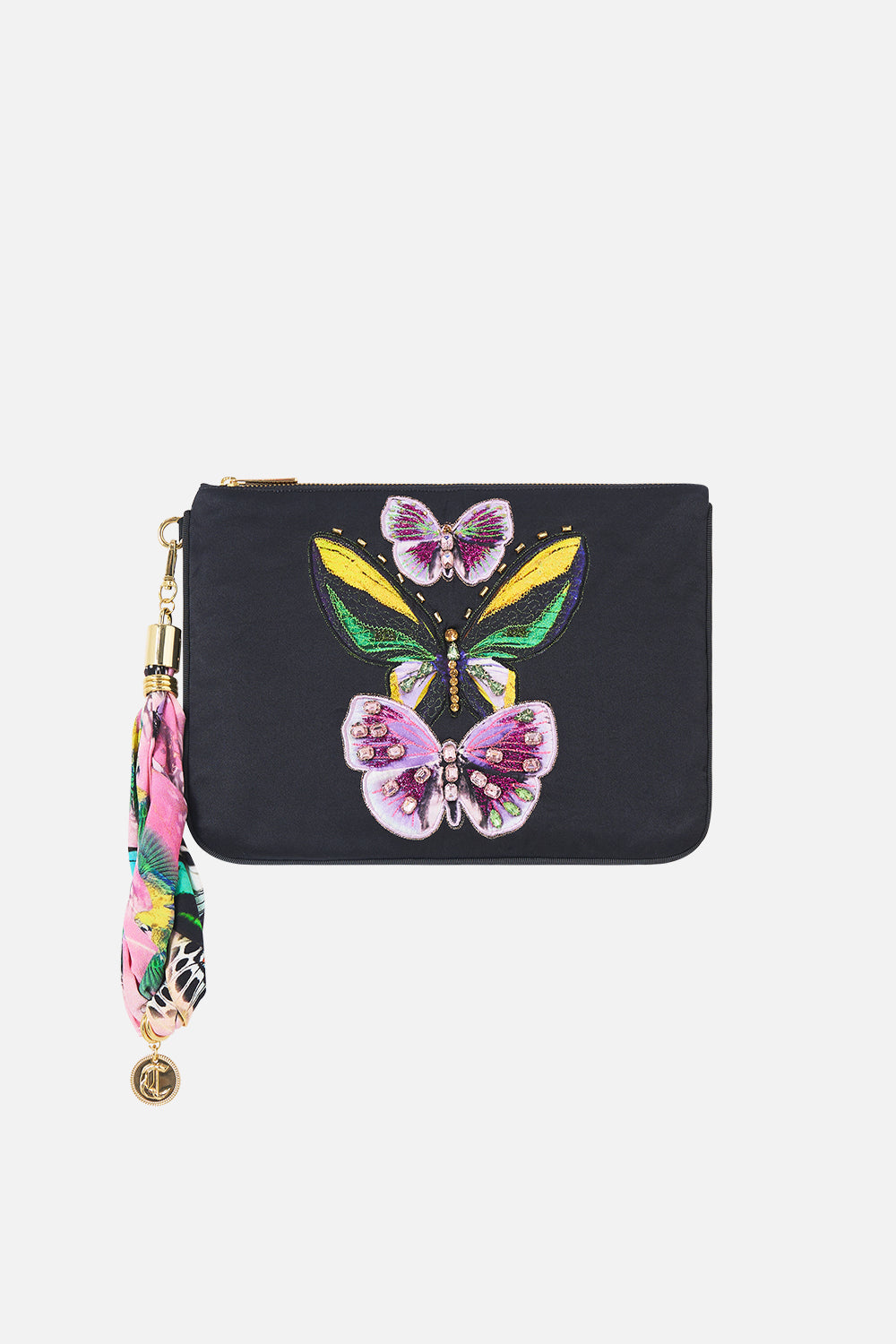 The CAMILLA EMBELLISHED SCARF CLUTCH MILLAMORPHOSISMILLAMORPHOSIS