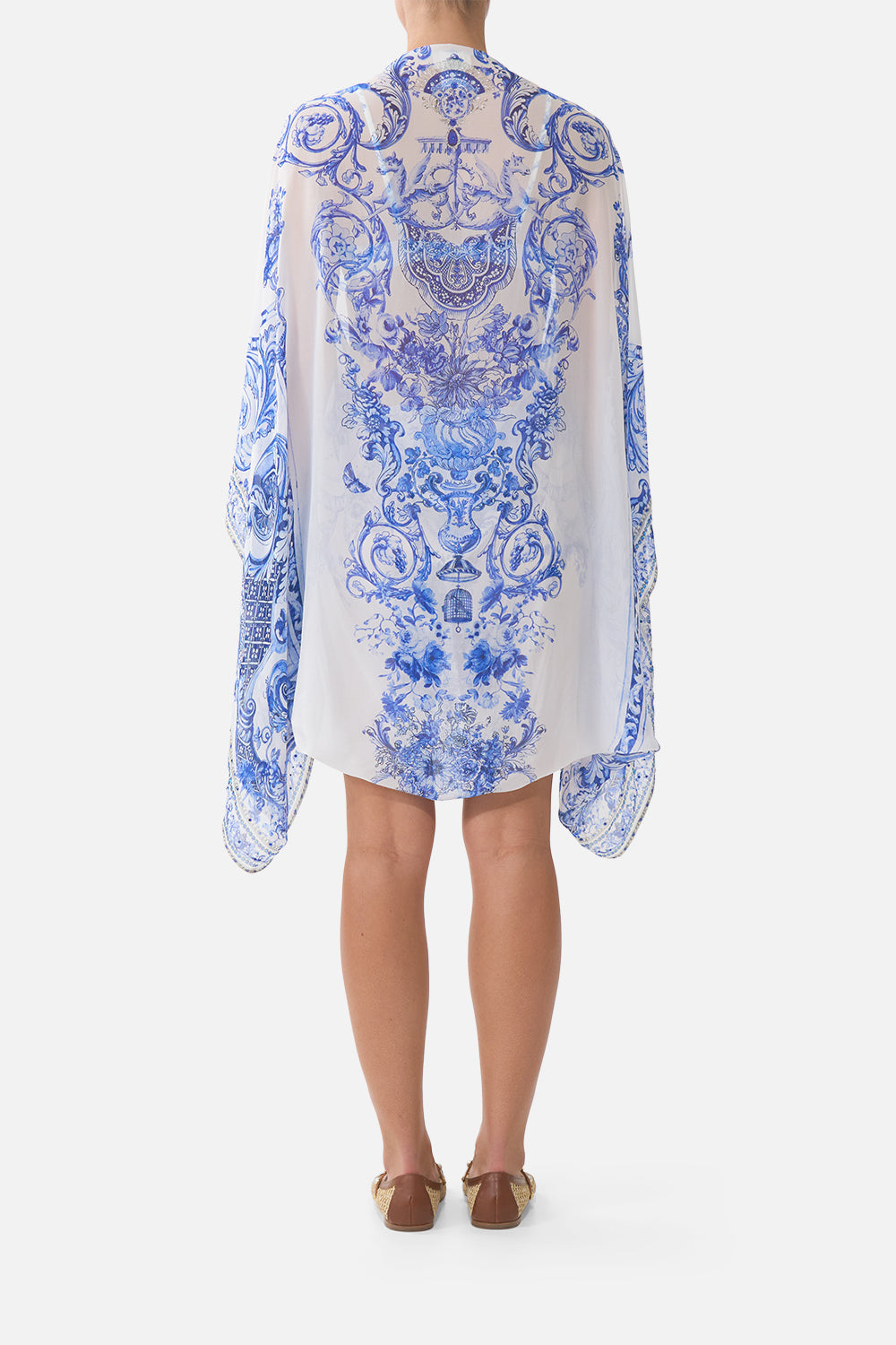 The Ceramic Panoramic Silk Chiffon Shrug