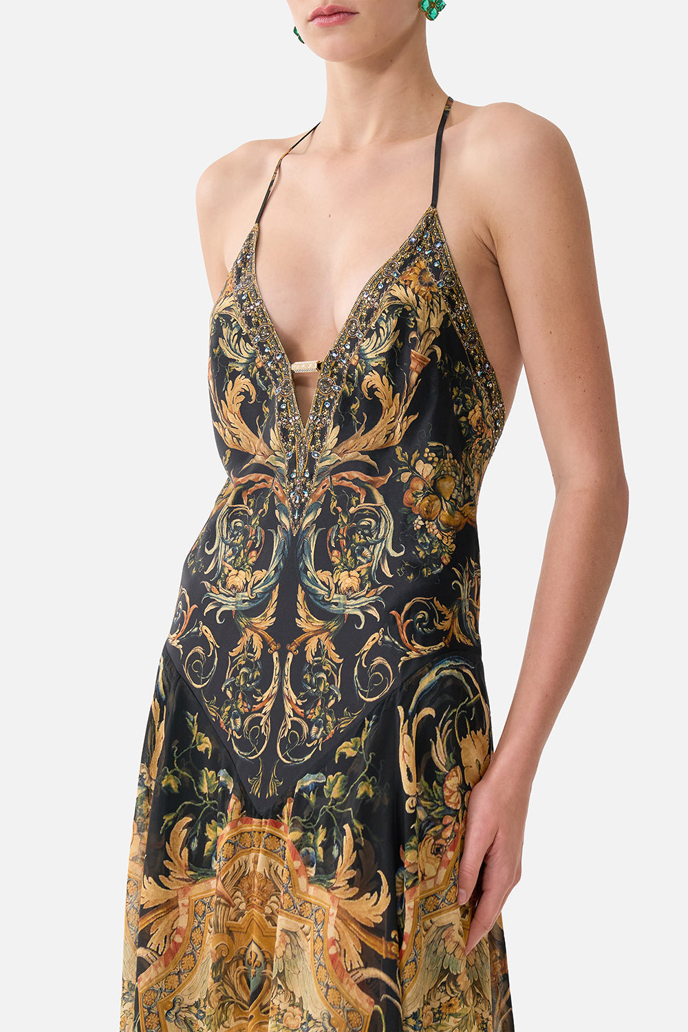VESTIDO LENCERO CON DETALLE METALIZADO MUSEUM MEMOIRS