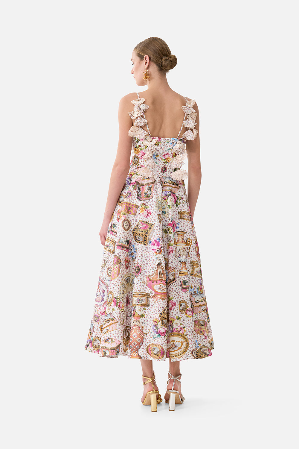 The In The Heart Of Art Corset Dress With Long Flared Skirt