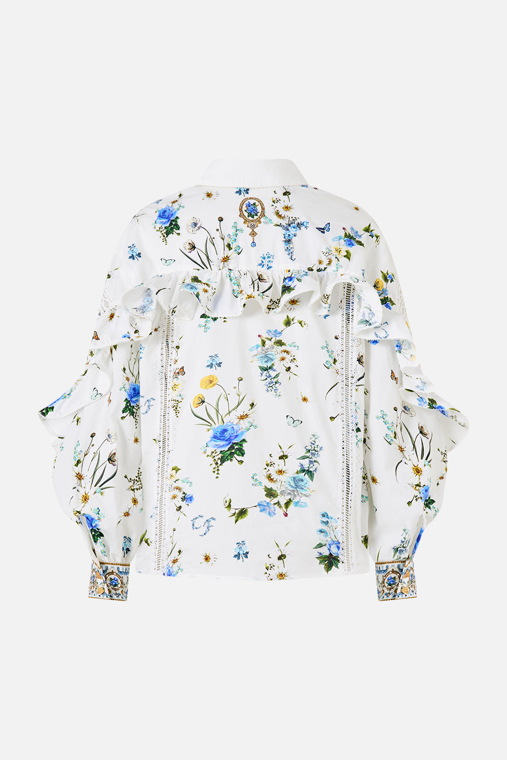 CAMISA ABOTONADA CON VOLANTES DANDELION SKIES