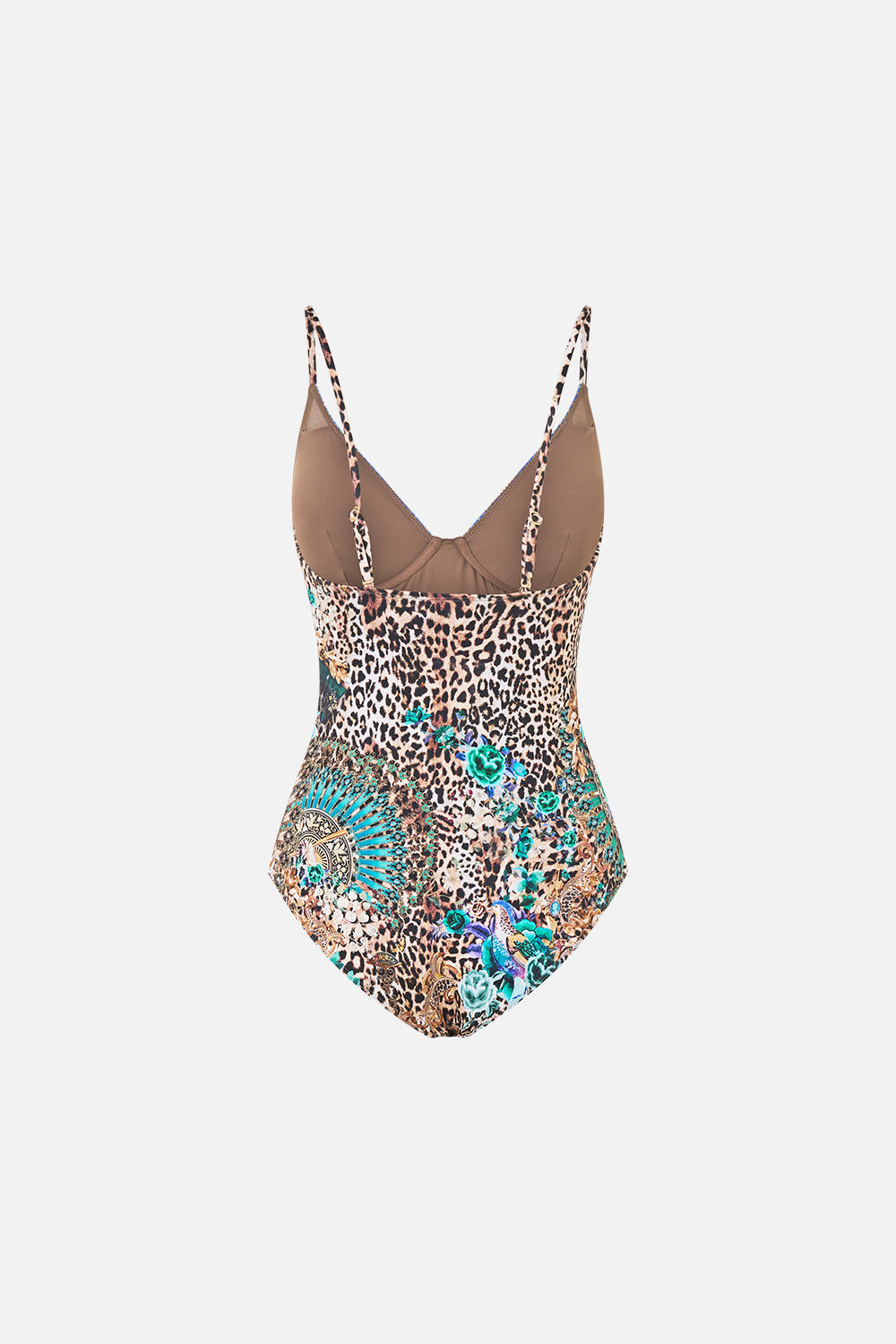 The CAMILLA soft high tri underwire one piece in our print Flamenco Euphoria.