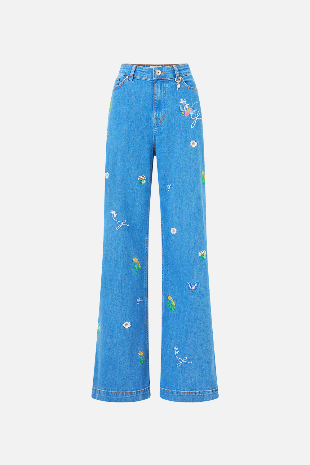 The CAMILLA JENNA HIGH WAISTED FLARE DENIM in our  print.