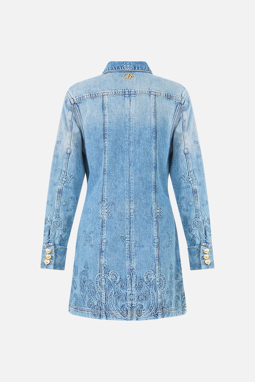 The CAMILLA SHIRT DRESS WITH A LINE SKIRT DENIM