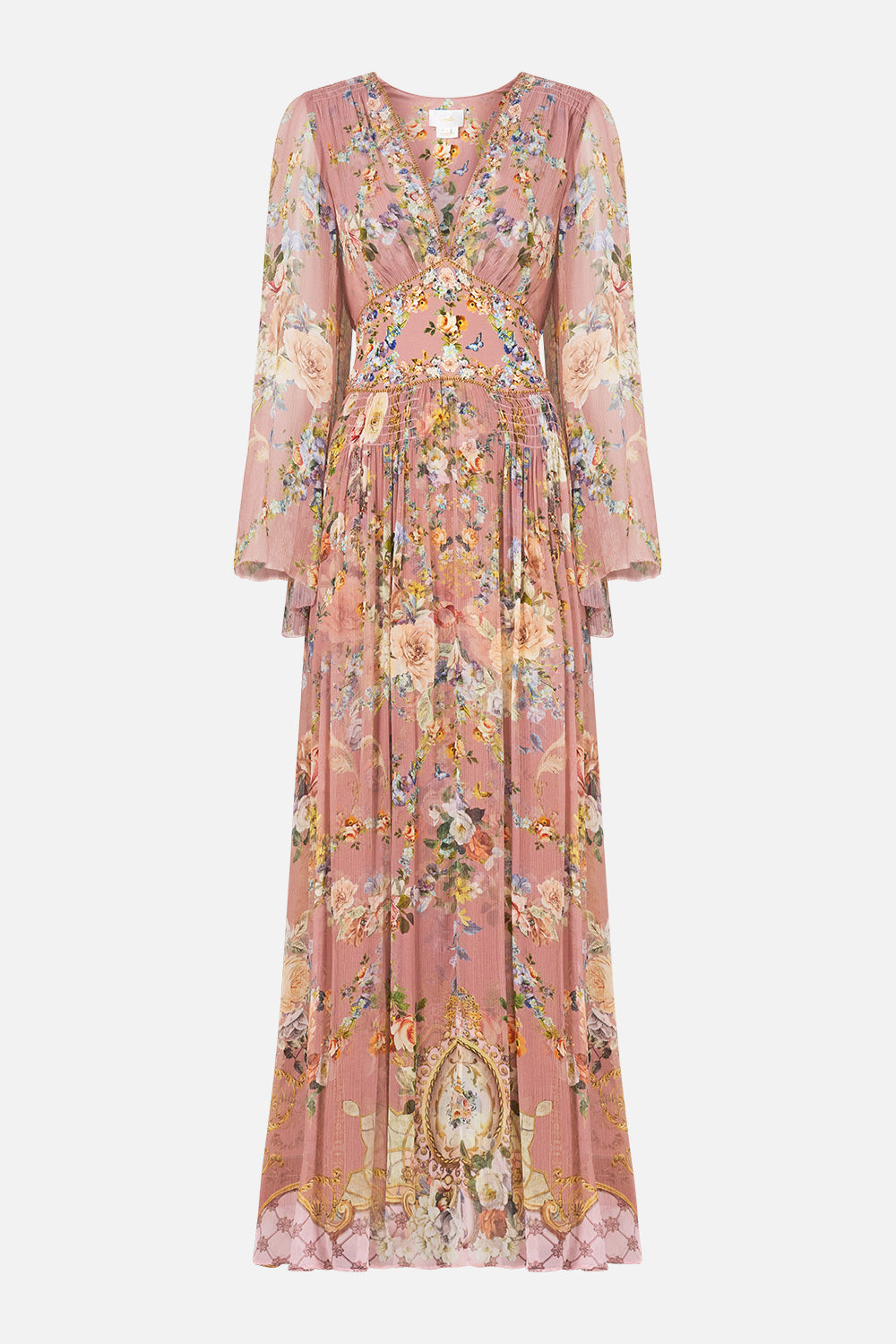 The CAMILLA FLARED SLEEVE DRESS CHAMBER OF BLOOMS
