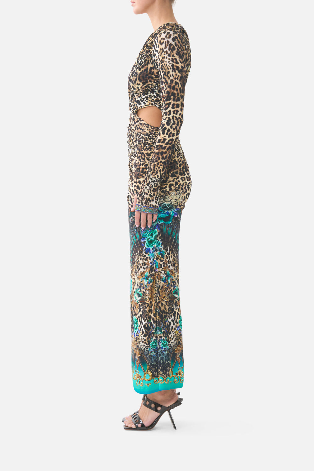Vestido Asimétrico con Aberturas y Tejido de Punto Flamenco Euphoria XS