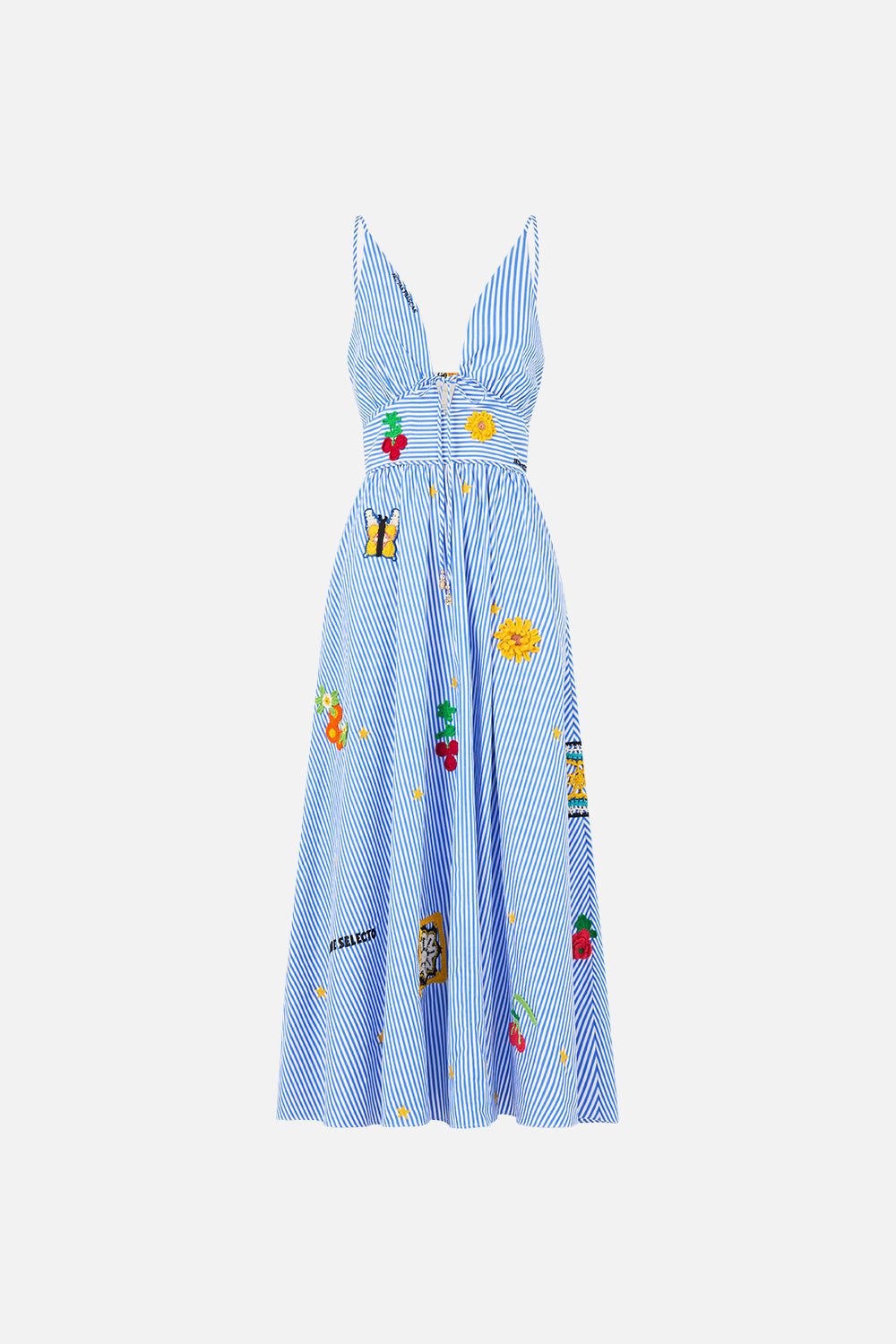 VESTIDO CON CINTURILLA Y DETALLE DE LAZO LA MAGIA DEL MERCADO