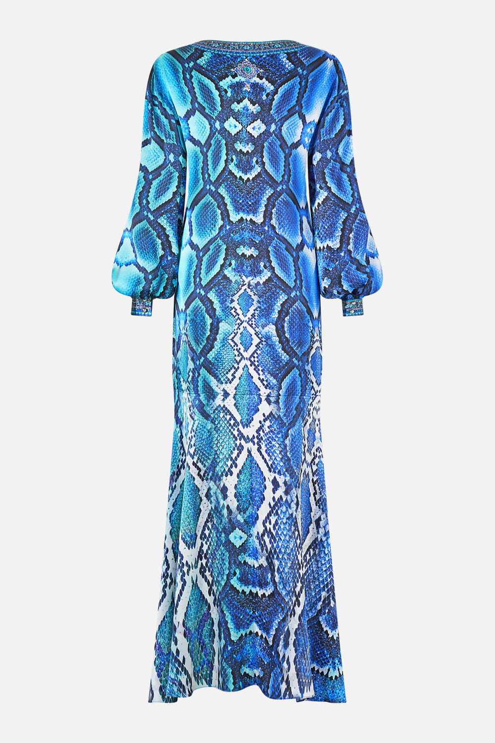 VESTIDO DE MANGA LARGA CON CINTURÓN LA SERPIENTE DE ZAFIRO