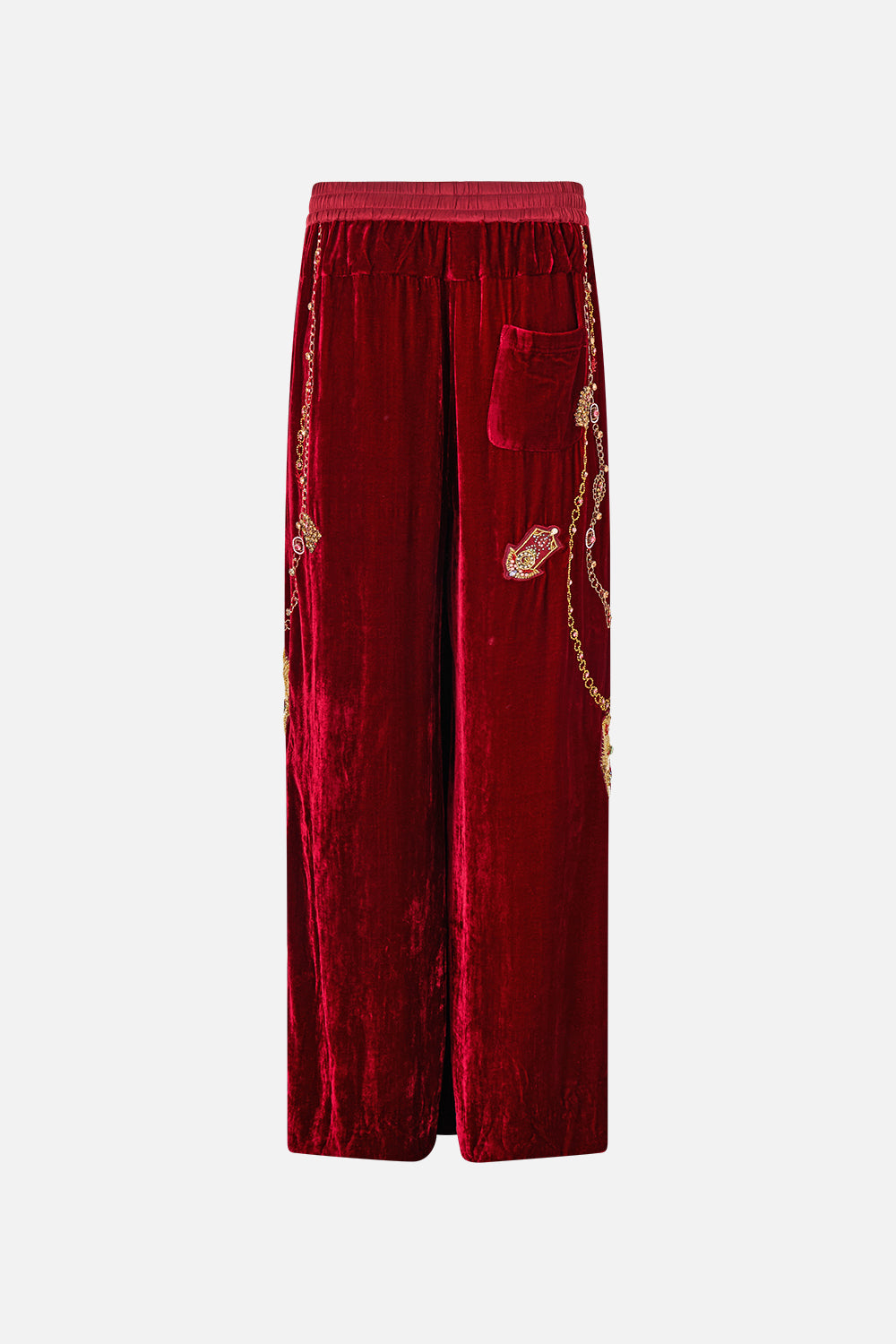VELVET RELAXED TRACK PANT WITH SIDE PANEL CALL ME A CARRIAGE