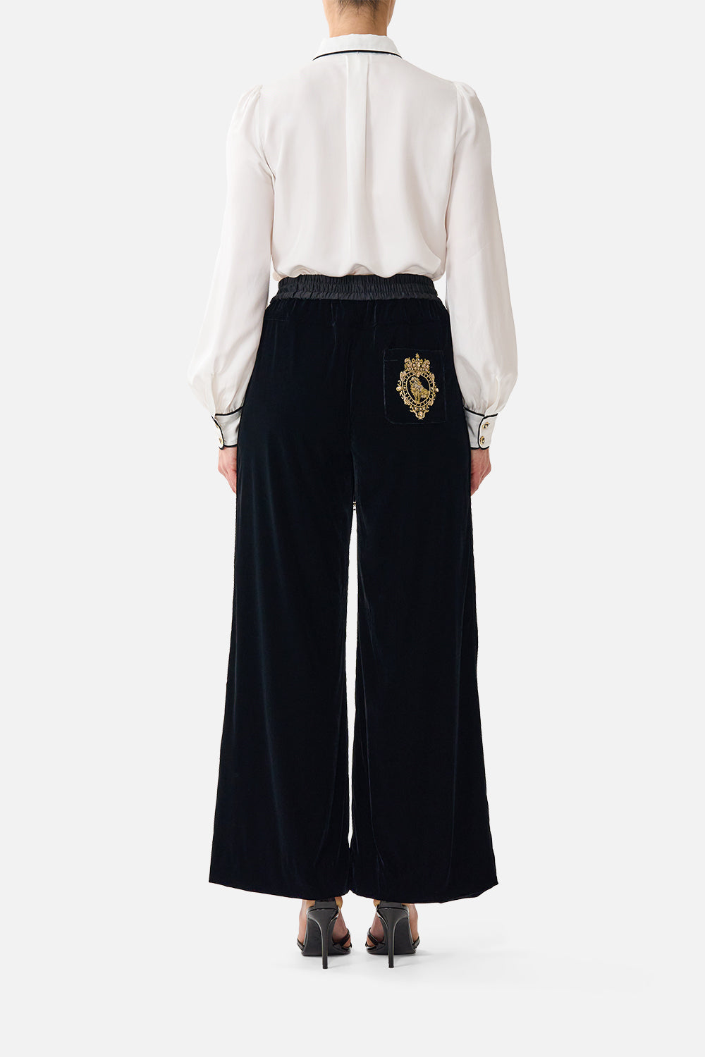 PANTALÓN DE PISTA RELAX VELVET CON PANEL LATERAL LEOPARD LIBERTINE