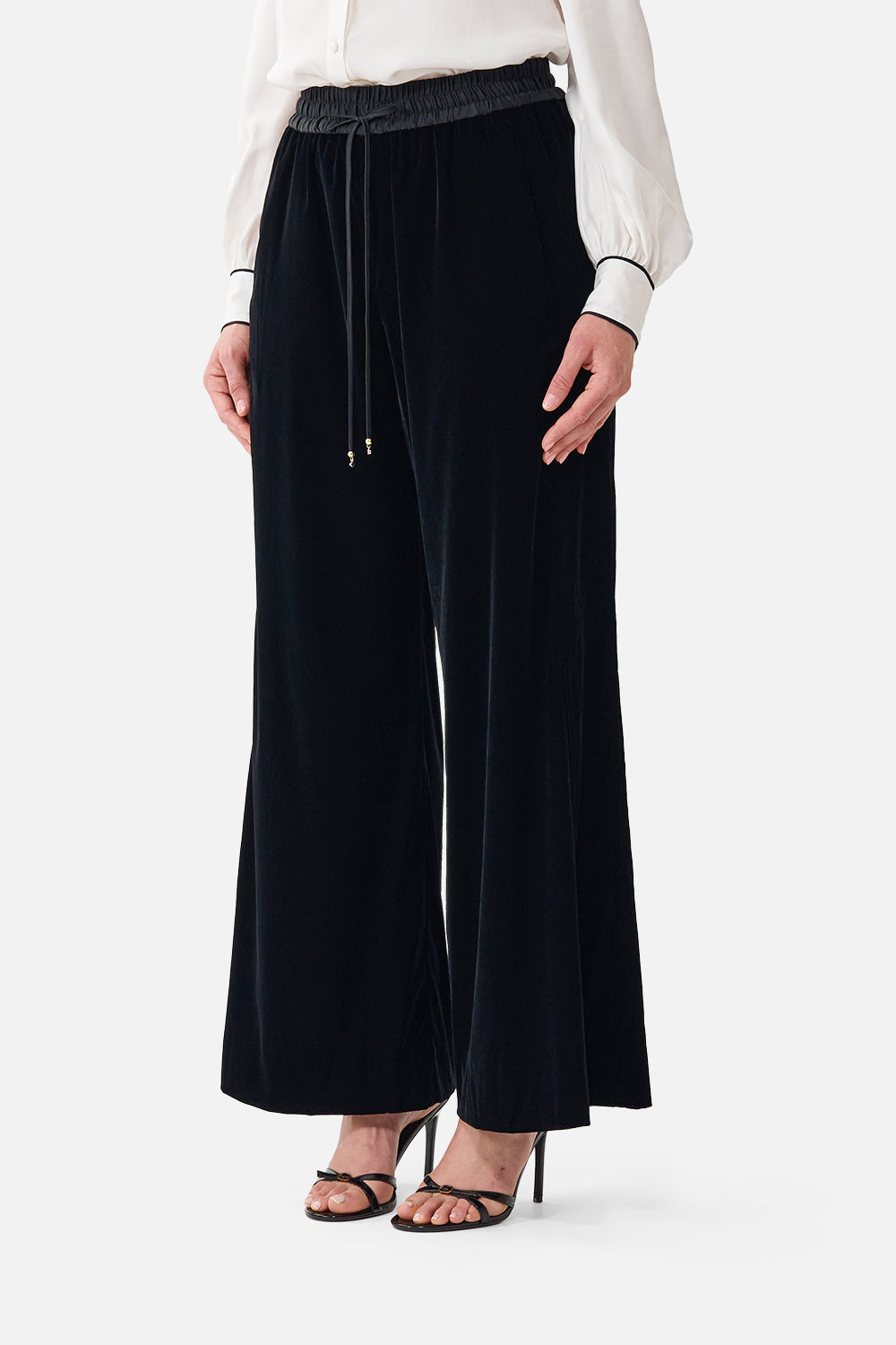 PANTALÓN DE PISTA RELAX VELVET CON PANEL LATERAL LEOPARD LIBERTINE
