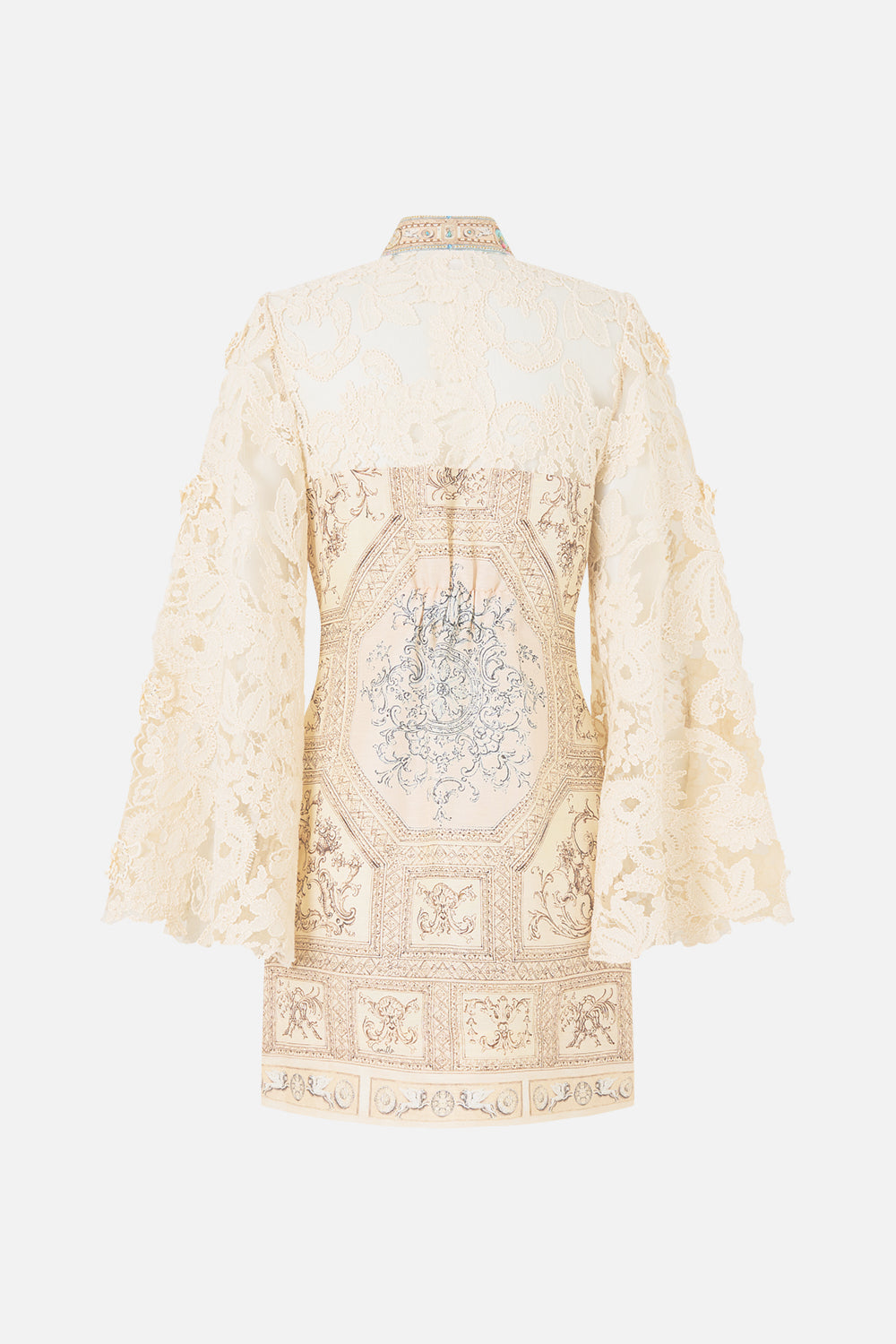 LACE SLEEVE MINI SHIFT DRESS A BELOVED BOUDOIR