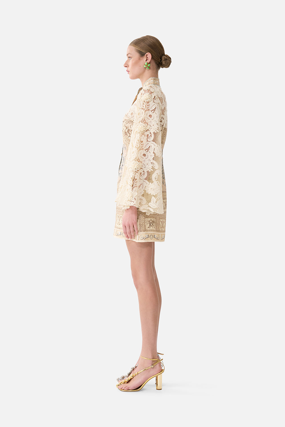 The A Beloved Boudoir Lace Sleeve Mini Shift Dress | CAMILLA US