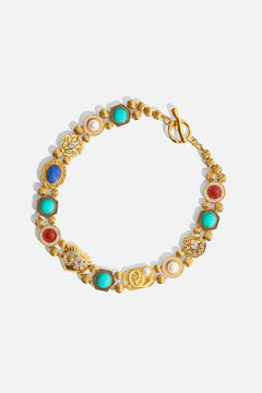 MY CAMEO ROMEO STATEMENT NECKLACE GOLD