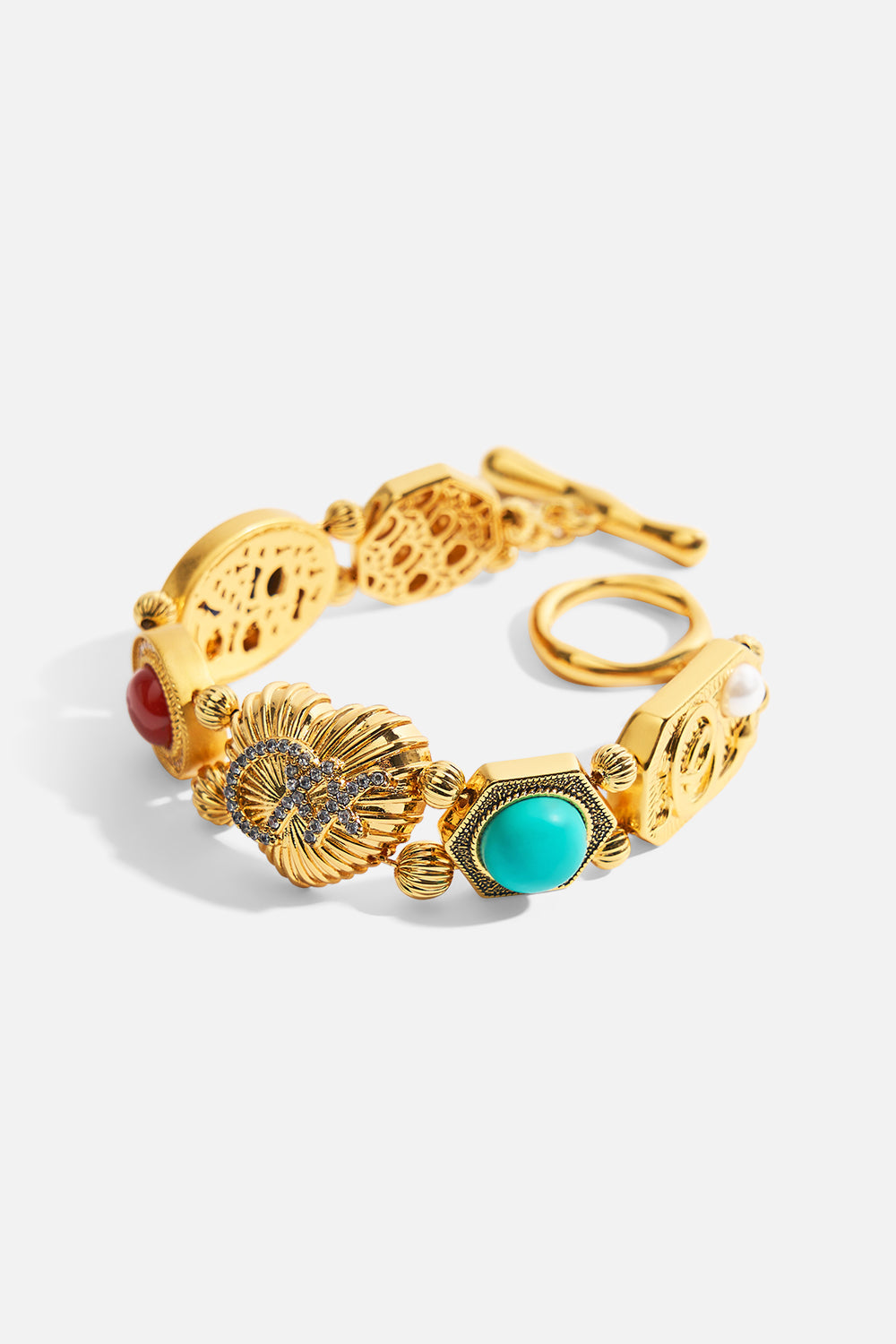 PULSERA CAMEO ROMEO DORADA