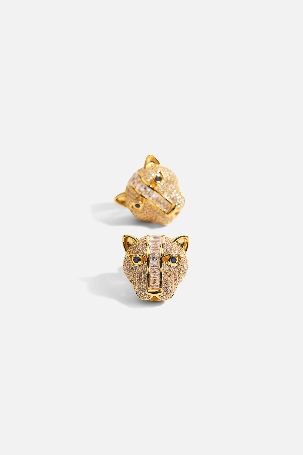 The CAMILLA SAVAGE BEAUTY STUD EARRINGS GOLD in our  print.