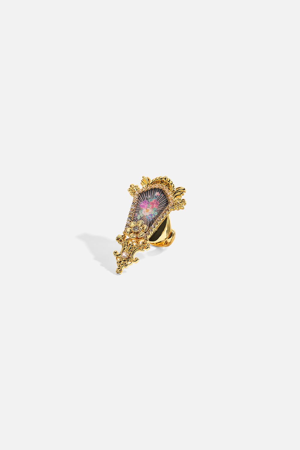 ANILLO CON DETALLES DE CAMEOS ROMEO EN ORO