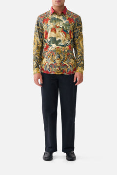 LONG SLEEVE HIDDEN PLACKET SHIRT MEET ME AT THE MET