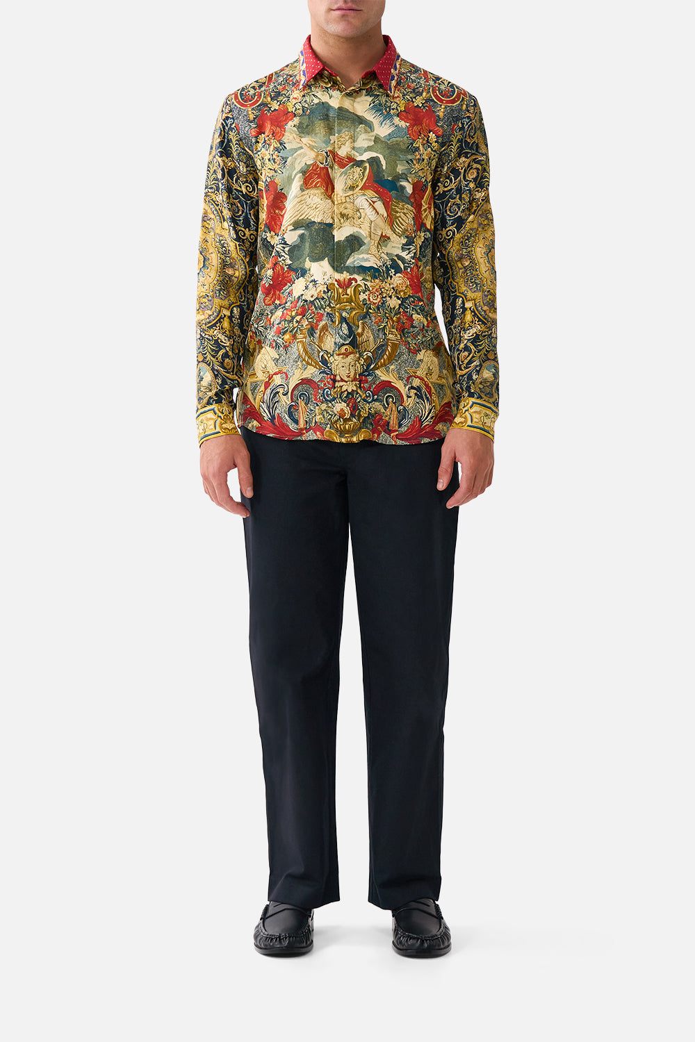 LONG SLEEVE HIDDEN PLACKET SHIRT MEET ME AT THE MET