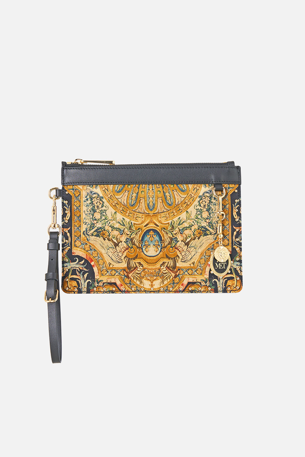 BOLSO DE MANO CON RIBETES DE CUERO MUSEUM MEMOIRS