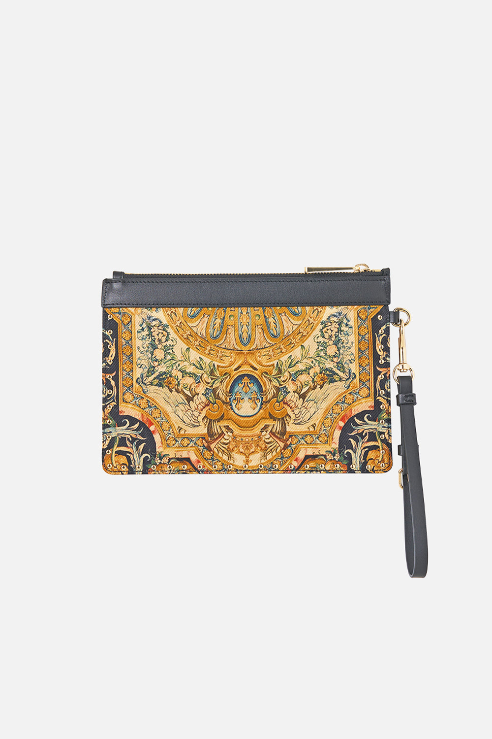 BOLSO DE MANO CON RIBETES DE CUERO MUSEUM MEMOIRS
